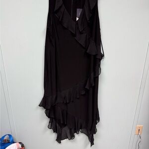 Tommy Hilfiger Black Asymmetrical Ruffle Dress